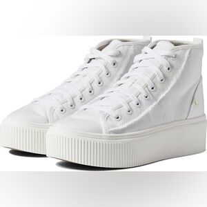 Hi top Dr Scholls platform sneaker - white, sz 8.5